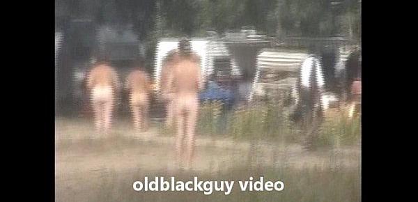  oldblackguy takes danielle to the nudist camp PART 2